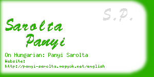 sarolta panyi business card